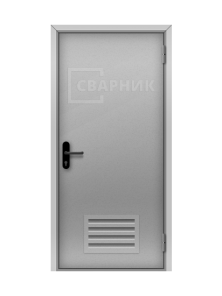 Дверь в подвал дома с решеткой ДП-014