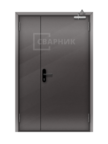 Подвальная дверь металлическая полуторостворчатая ДП-024