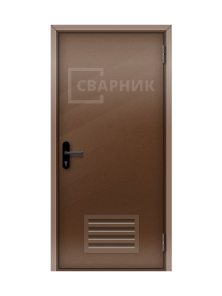 Дверь в подвал дома с вент решеткой ДП-044