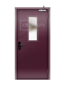 Дверь для хозпостройки с окном ДХ-034