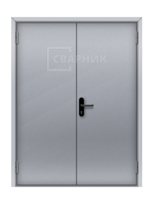 Дверь на заказа серая трехконтурная на 2 створки
