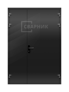 Огнестойкая дверь из алюминиевого профиля глухая полуторная