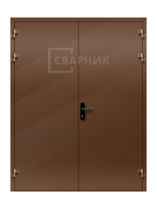 Огнестойкая дверь алюминиевая EI-30 глухая двустворчатая