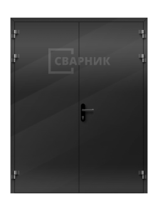 Противопожарная дверь алюминиевая глухая двухстворчатая