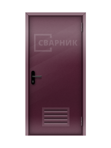 Входная техническая дверь с решеткой ДТМ-009