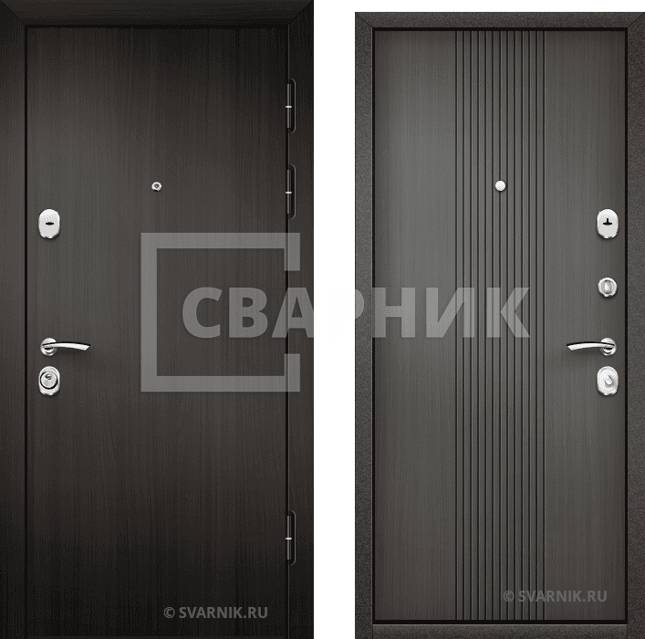 Дверь металлическая с шумоизоляцией на дачу ламинат — МДФ — фото 1