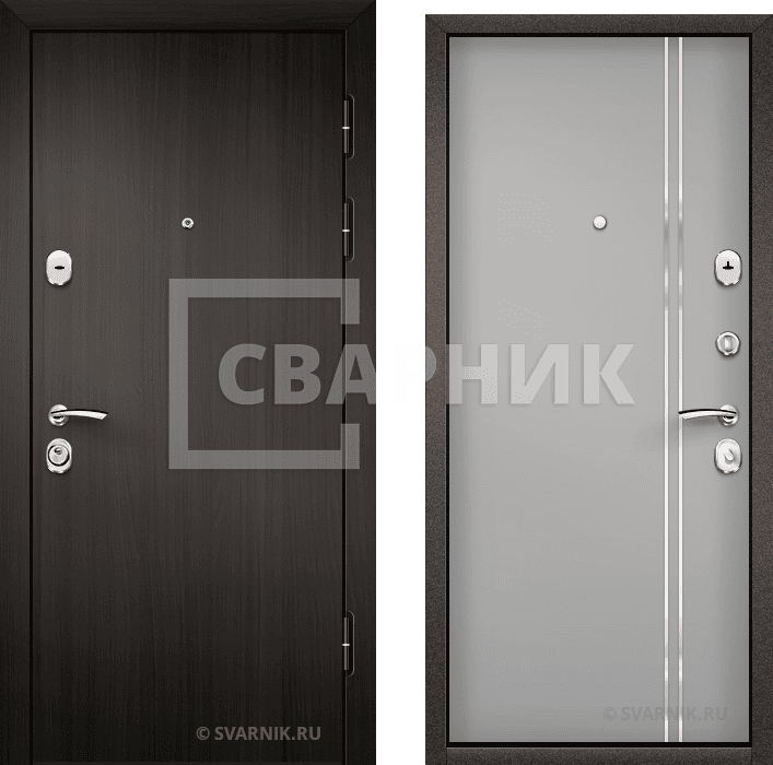 Дверь металлическая левая в офис ламинат — МДФ — фото 1