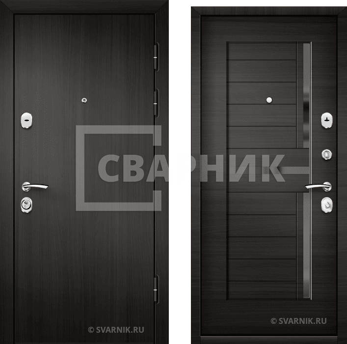 Дверь металлическая с установкой уличная ламинат — МДФ — фото 1