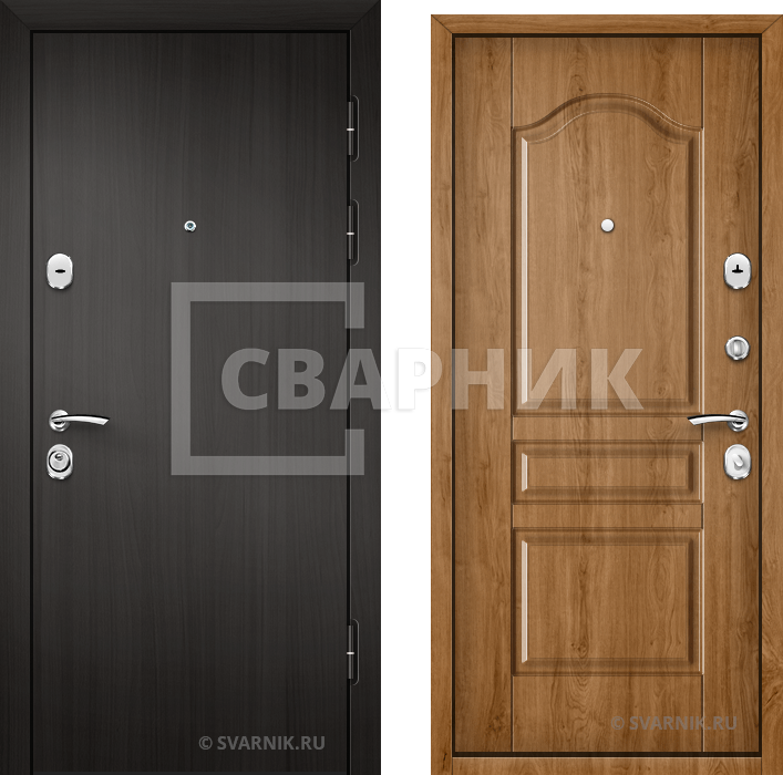 Дверь металлическая вторая в квартиру ламинат — шпон — фото 1