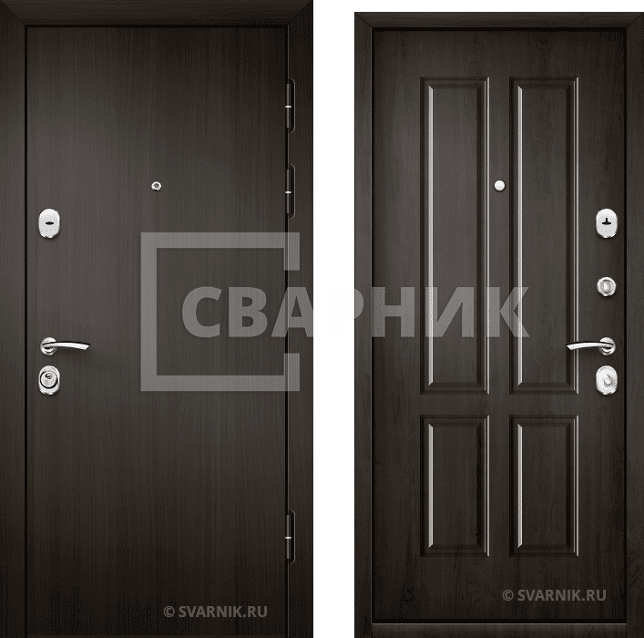 Дверь металлическая вторая уличная ламинат — шпон — фото 1