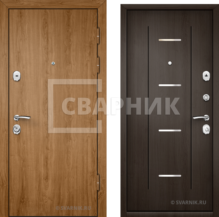 Дверь входная вторая в коттедж ламинат — массив — фото 1