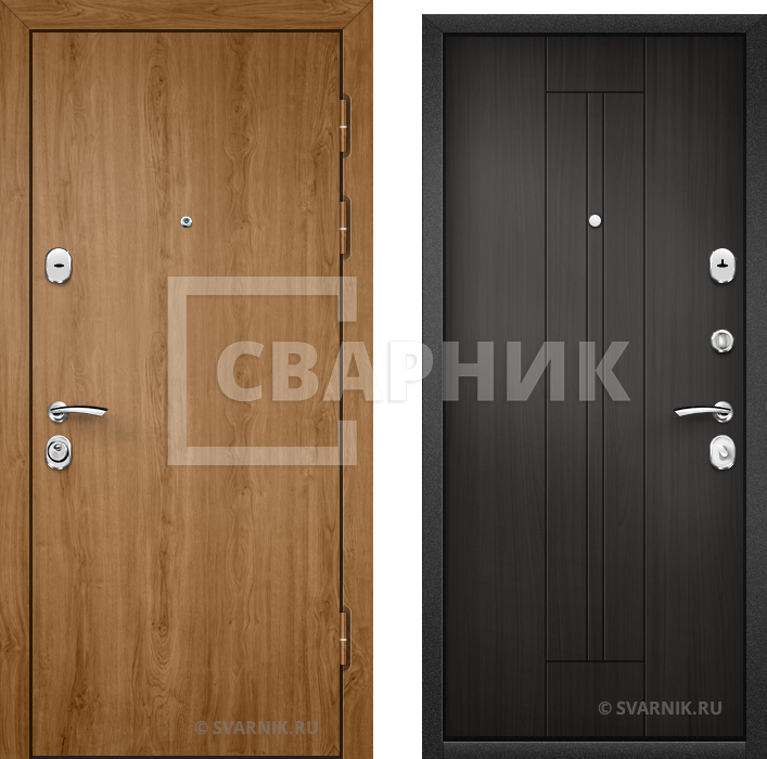 Дверь металлическая готовая в квартиру ламинат — МДФ — фото 1