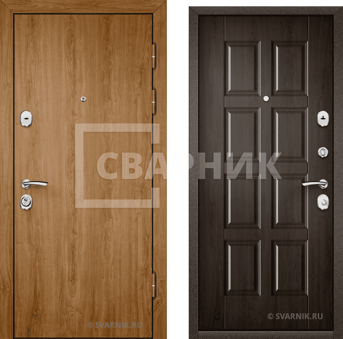 Дверь металлическая под ключ на дачу ламинат — МДФ — фото 1
