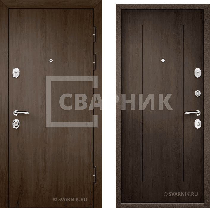 Дверь входная под ключ в коттедж ламинат — массив — фото 1