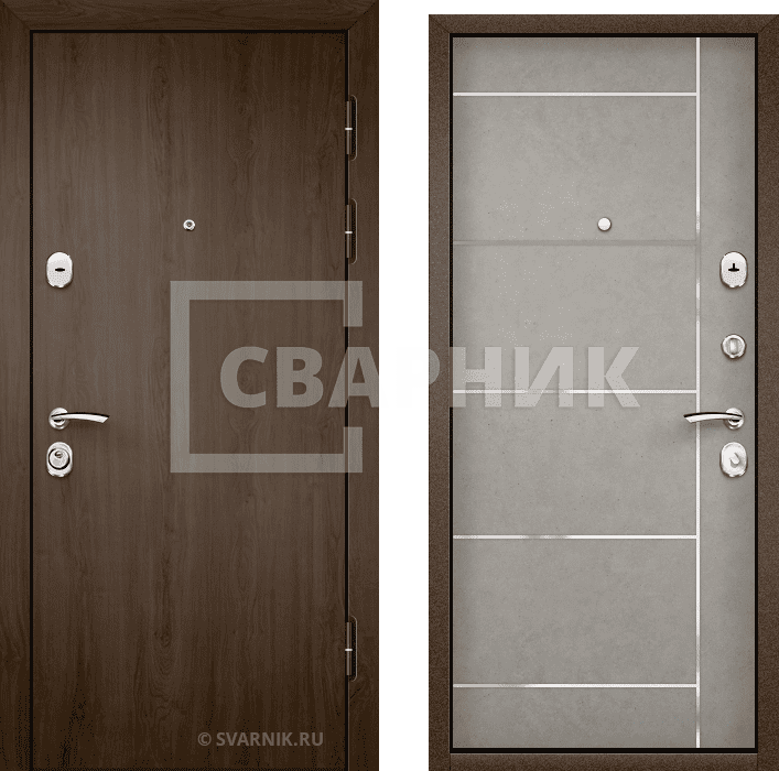 Дверь входная готовая в дом ламинат — массив — фото 1