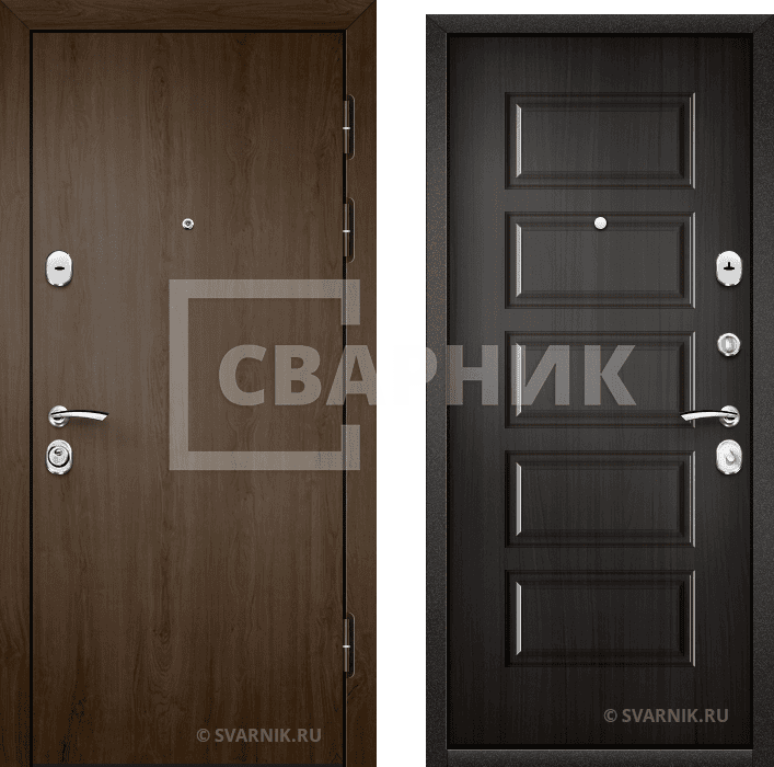 Дверь металлическая накладная в квартиру ламинат — винорит — фото 1