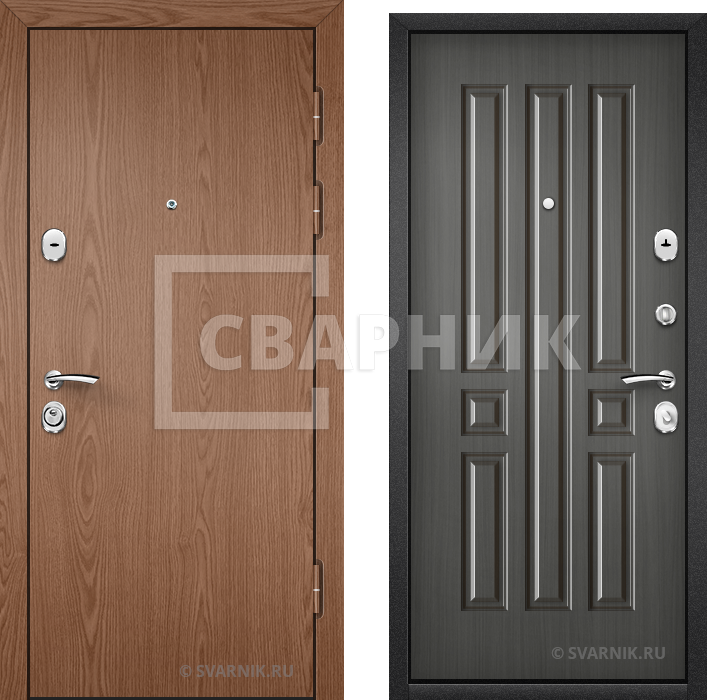 Дверь металлическая готовая уличная ламинат — МДФ — фото 1