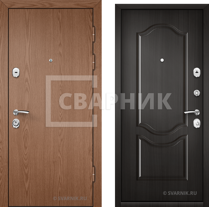 Дверь металлическая утепленная в коттедж ламинат — МДФ — фото 1