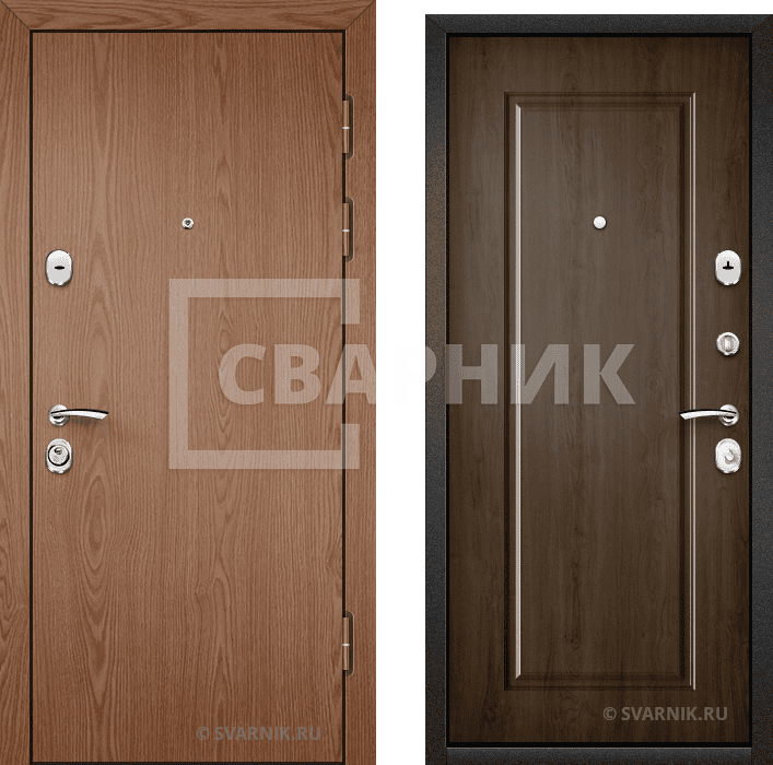 Дверь металлическая трехконтурная на дачу ламинат — МДФ — фото 1