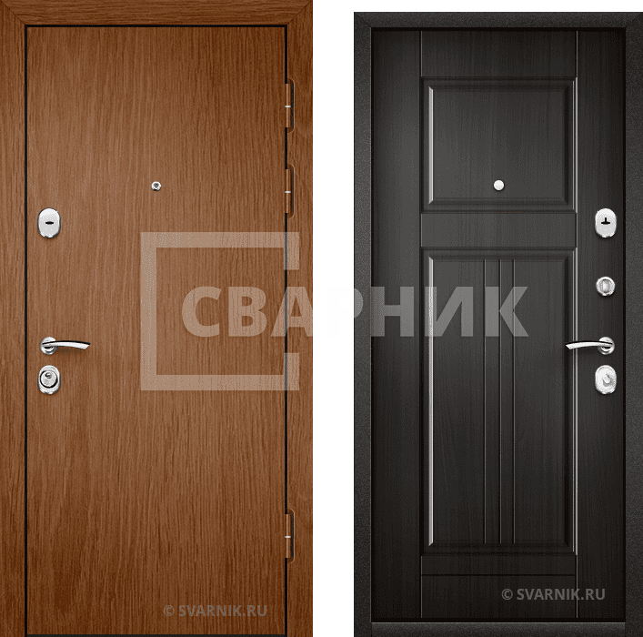 Дверь входная накладная в офис ламинат — массив — фото 1
