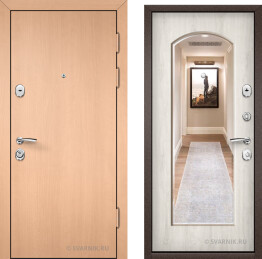 Дверь в коттедж массив белый дуб