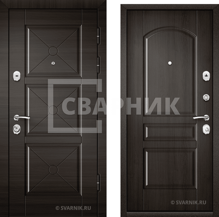 Дверь металлическая с установкой в дом МДФ — массив — фото 1
