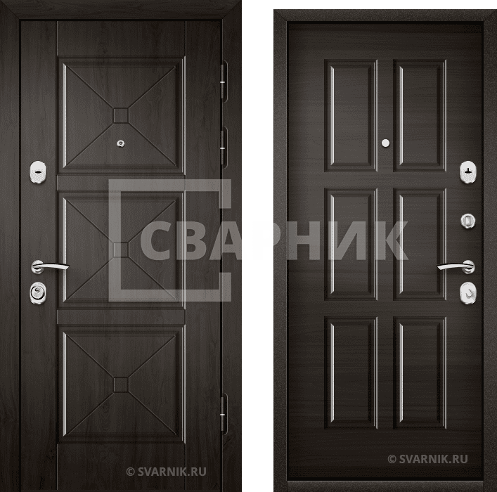 Дверь входная российская в дом МДФ — винорит — фото 1