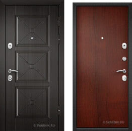 Дверь металлическая трехконтурная в дом МДФ — ламинат