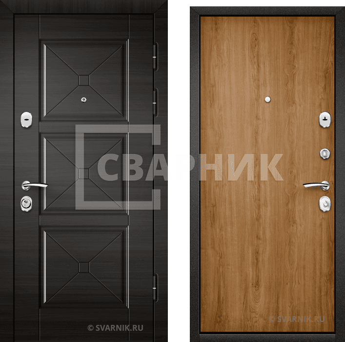 Дверь входная с замками KALE уличная шпон — ламинат — фото 1