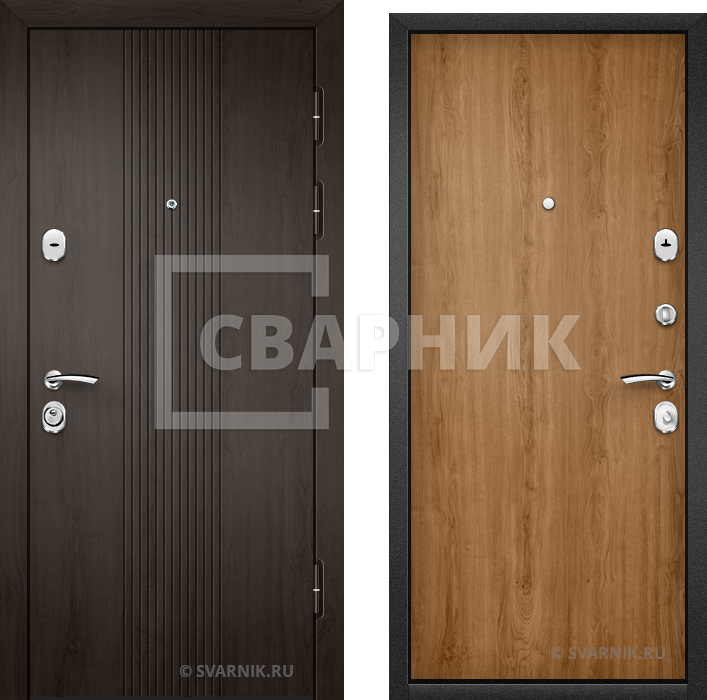 Дверь входная вторая в квартиру шпон — ламинат — фото 1