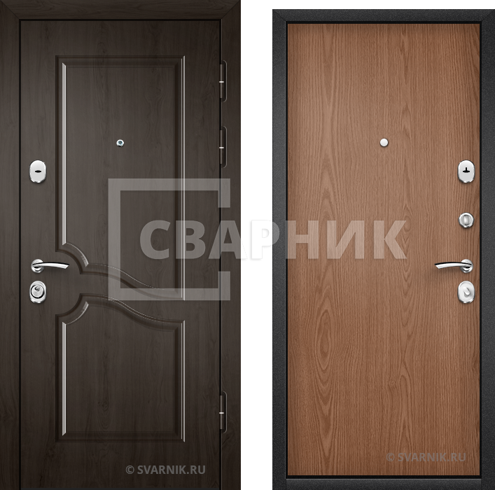 Дверь металлическая антивандальная в квартиру МДФ — ламинат — фото 1
