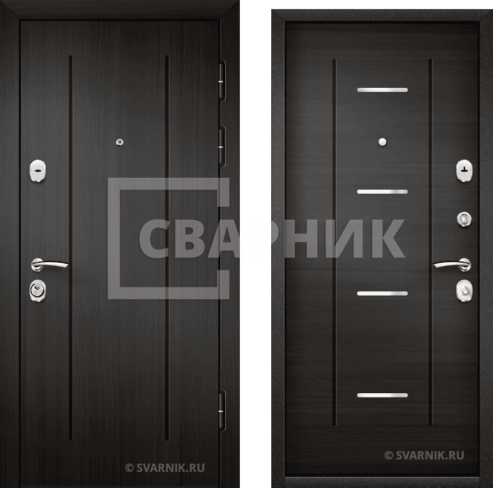 Дверь металлическая вторая в офис шпон — шпон — фото 1