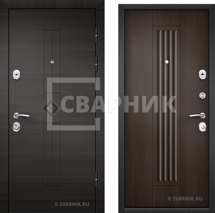 Дверь металлическая левая уличная винорит — МДФ — фото 1