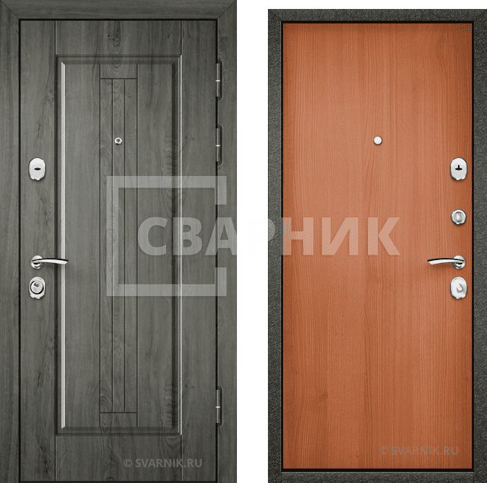Дверь металлическая с шумоизоляцией в офис массив — ламинат — фото 1