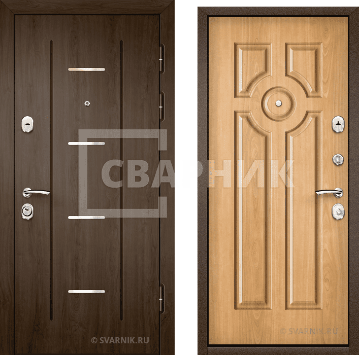 Дверь входная под ключ в коттедж МДФ — винорит — фото 1