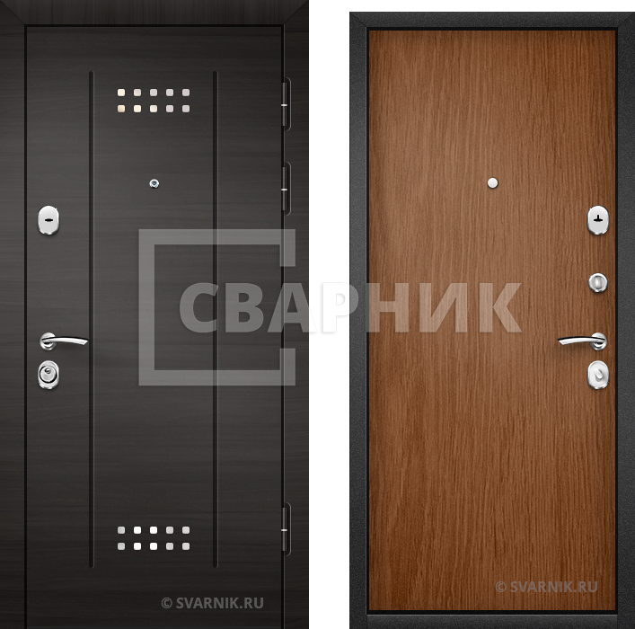 Дверь металлическая вторая в квартиру МДФ — ламинат — фото 1
