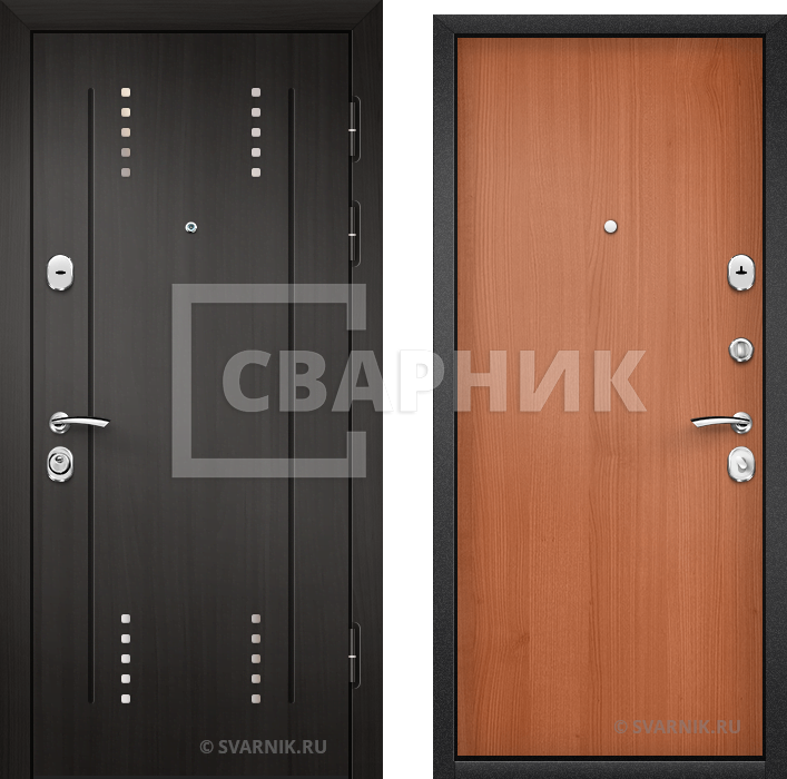 Дверь входная антивандальная на дачу шпон — ламинат — фото 1