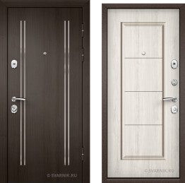 Дверь металлическая антивандальная в дом МДФ — массив