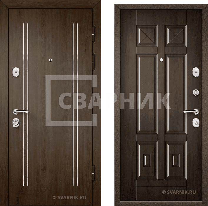 Дверь 2мм сталь входная в коттедж д2м-049 — фото 1
