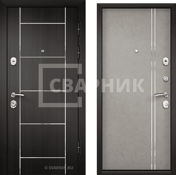 Дверь металлическая левая в квартиру винорит — МДФ — фото 1