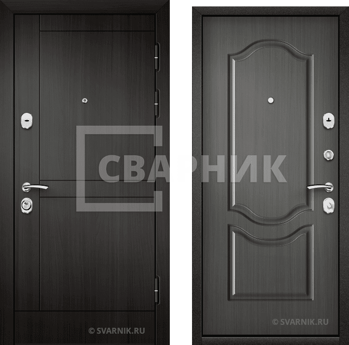 Дверь металлическая готовая в дом шпон — МДФ — фото 1