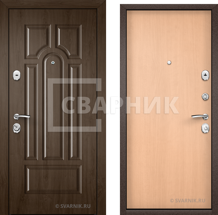 Входная дверь с внутренними петлями в дом ДБП-029 — фото 1