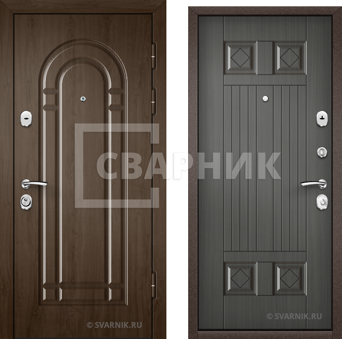 Дверь входная левая в квартиру винорит — массив — фото 1