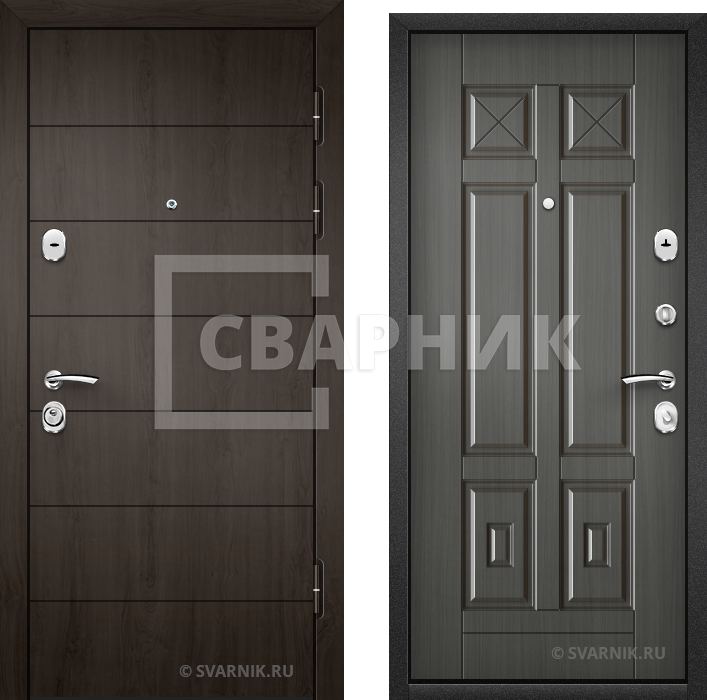 Дверь металлическая готовая на дачу шпон — МДФ — фото 1