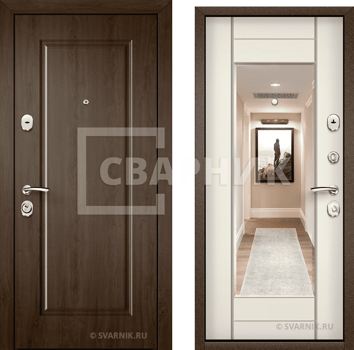 Входная дверь со скрытыми петлями в коттедж ДБП-037 — фото 1