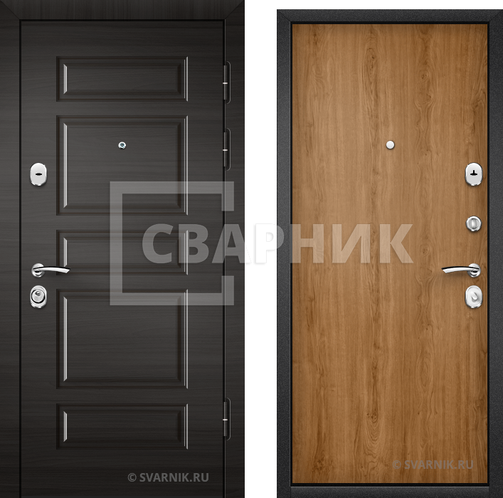 Дверь металлическая на заказ в дом массив — ламинат — фото 1