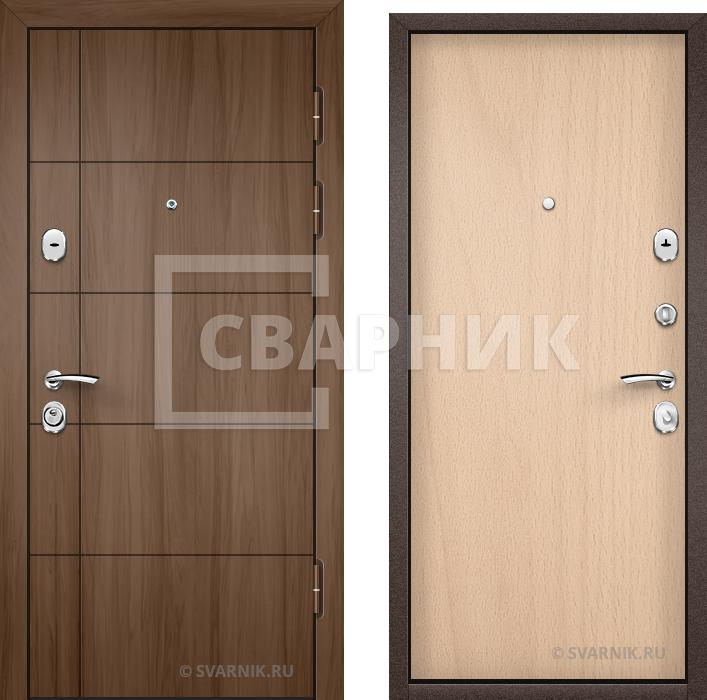 Входная дверь толщина стали 3 мм бюджетная д3м-046 — фото 1