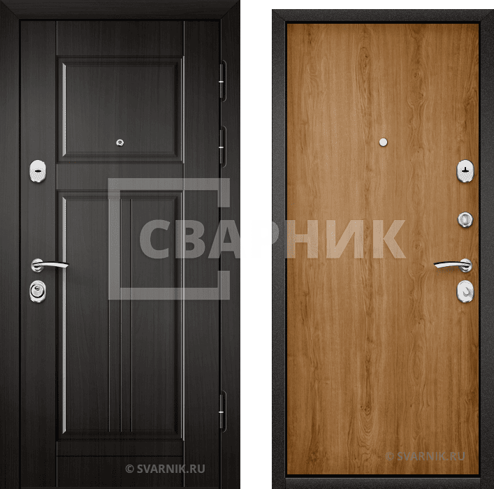 Дверь металлическая с установкой уличная массив — ламинат — фото 1