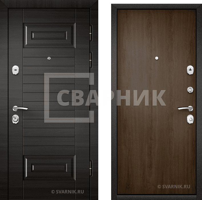 Дверь металлическая с шумоизоляцией в квартиру массив — ламинат — фото 1