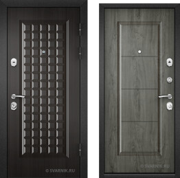 Дверь металлическая трехконтурная в коттедж винорит — МДФ